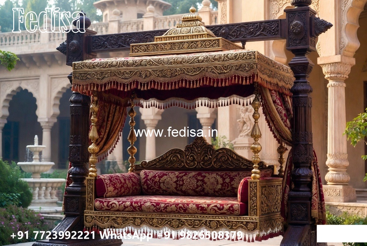 Royal Wood Carving Swing Design for Grand Villa Interiors No-1313