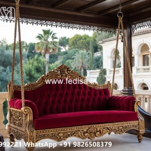 Beautiful Wood Carving Swing Design with Antique Charm No-1314