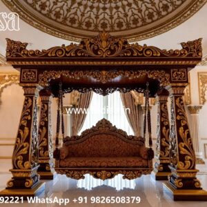Wood Carving Swing Design with Traditional Wooden Beauty No-1315