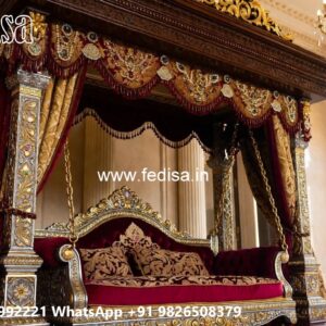 Indoor Wood Carving Swing Design for Elegant Sitting Areas No-1316