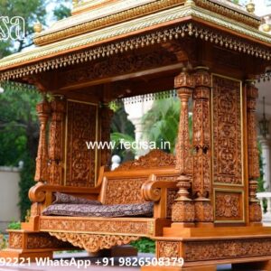 Wood Carving Swing Design Ideas for Royal Home Interiors No-1322