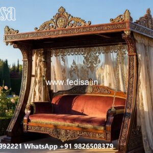 Wood Carving Swing Design for Elegant Traditional Interiors No-1330