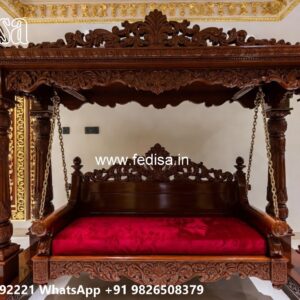 Premium Wood Carving Swing Design with Wooden Elegance No-1331