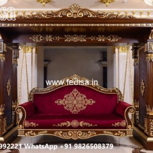 Artistic Wood Carving Swing Design with Antique Appeal No-1332