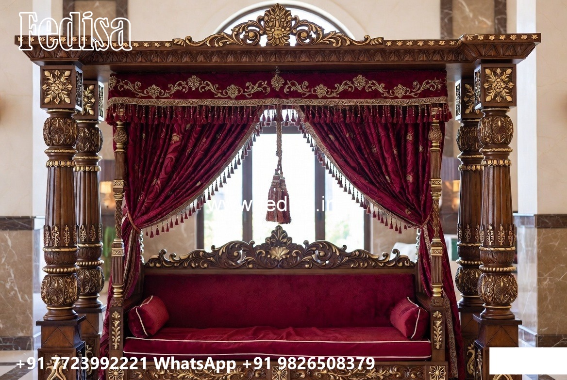 Luxury Wood Carving Swing Design for Spacious Family Rooms No-1333