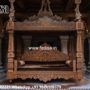Royal Wood Carving Swing Design with Floral Artwork No-1337