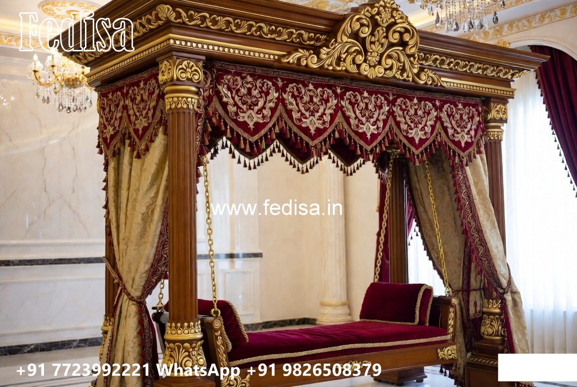 Luxury Wood Carving Swing Design with Rich Craftsmanship No-1341