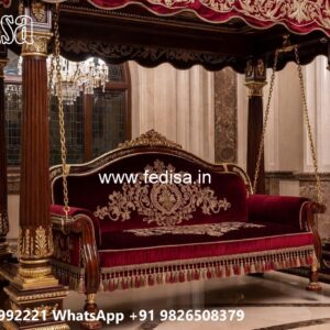 Artistic Wood Carving Swing Design with Wooden Heritage Style No-1342