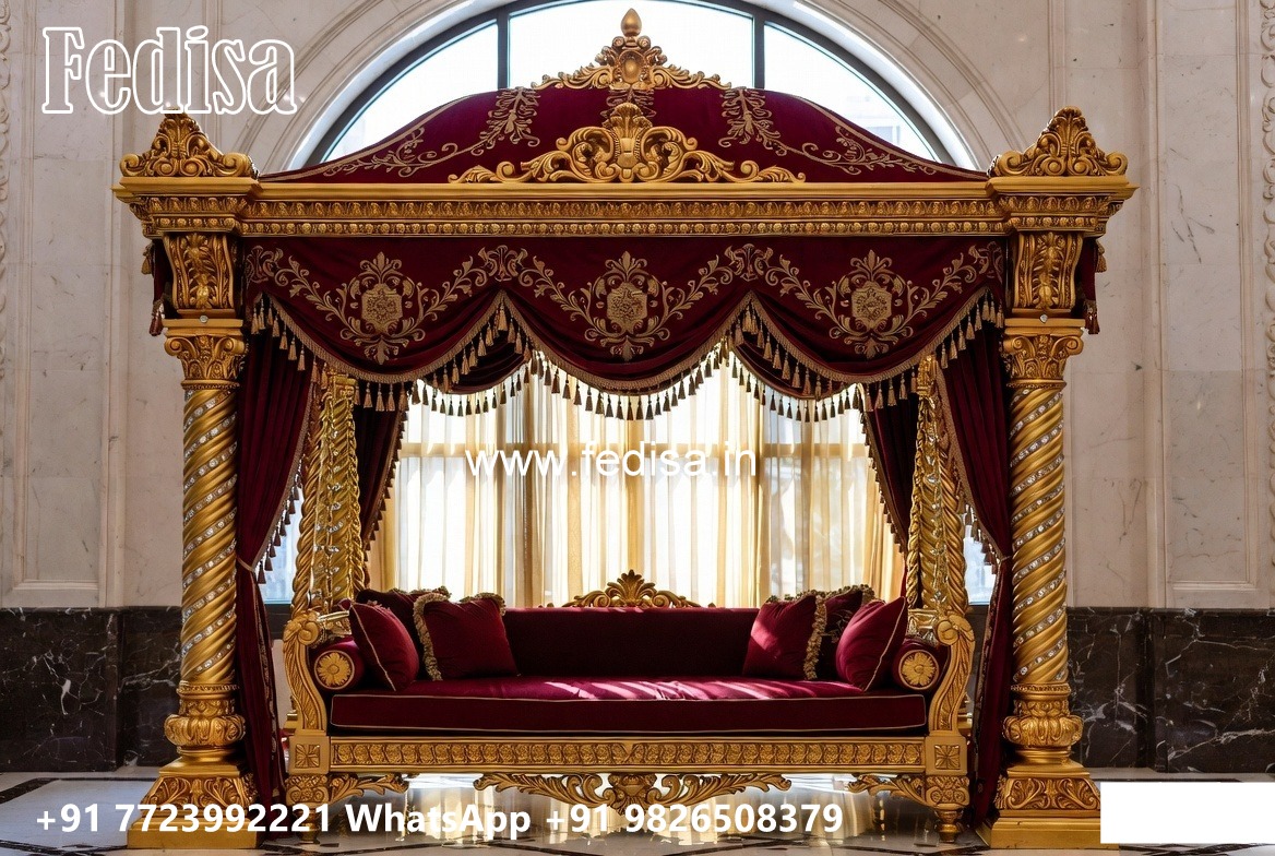 Royal Wood Carving Swing Design with Palace Inspired Carving No-1347