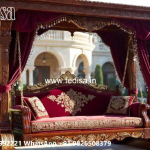 Decorative Wood Carving Swing Design with Stylish Beauty No-1348