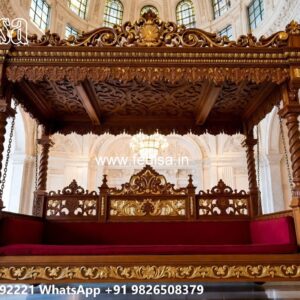 Handmade Wooden Swing Design with Royal Carving Style No-1354