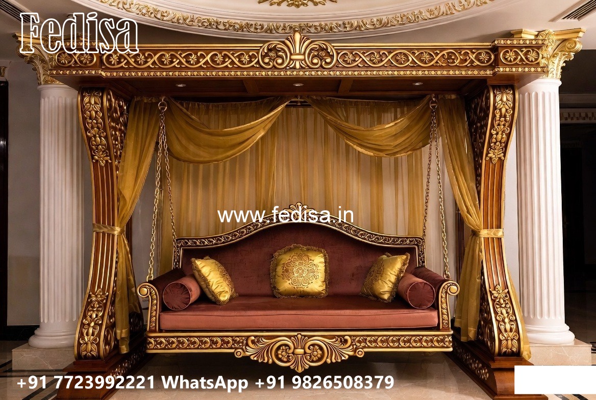 Antique Wooden Swing Design for Traditional Interior Look No-1359