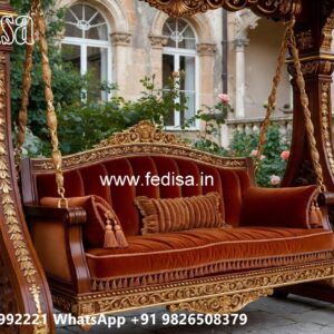 Traditional Jhula Wooden Swing Design for Indian Houses No-1379
