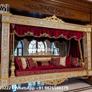 Artistic Wooden Swing Design with Elegant Finishing No-1381