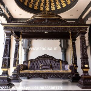 Decorative Wooden Swing Design for Elegant Sitting Area No-1387