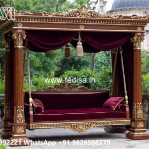 Wooden Swing Design for Luxury Balcony Decor Inspiration No-1388