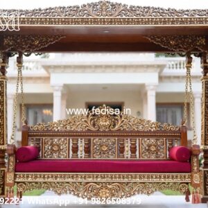 Wooden Swing Design with Royal Palace Inspired Look No-1390