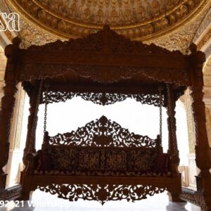 Wooden Swing Design with Beautiful Decorative Carvings No-1397