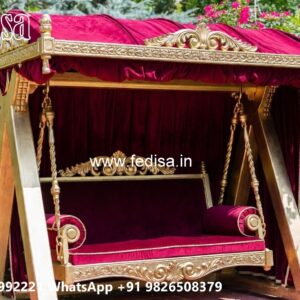 Wooden Swing Design with Elegant Brass Accessories No-1400
