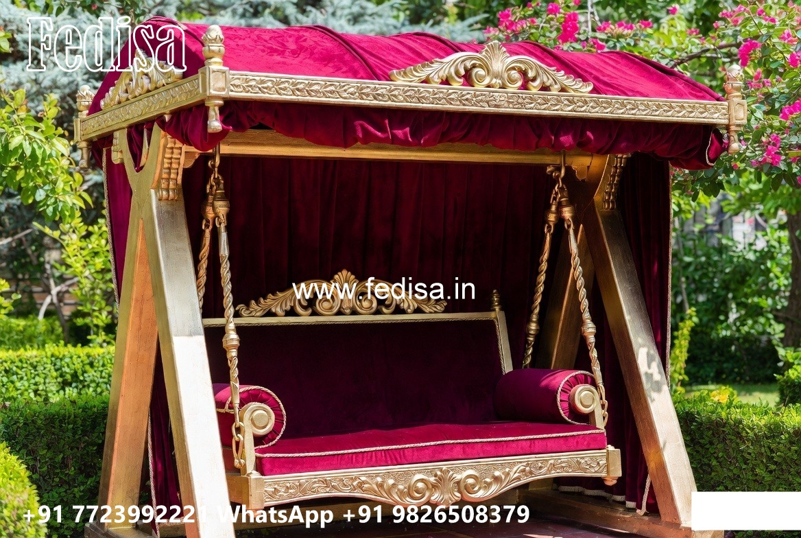Wooden Swing Design with Elegant Brass Accessories No-1400
