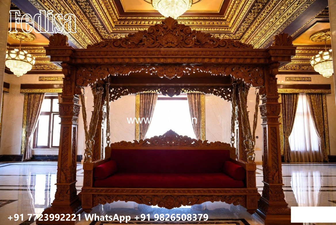 Wooden Swing Design for Beautiful Balcony Seating No-1410