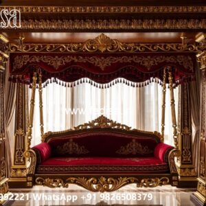 Elegant Wooden Swing Design for Luxury Drawing Rooms No-1413