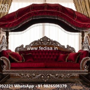 Wooden Swing Design with Handcrafted Royal Detailing No-1414