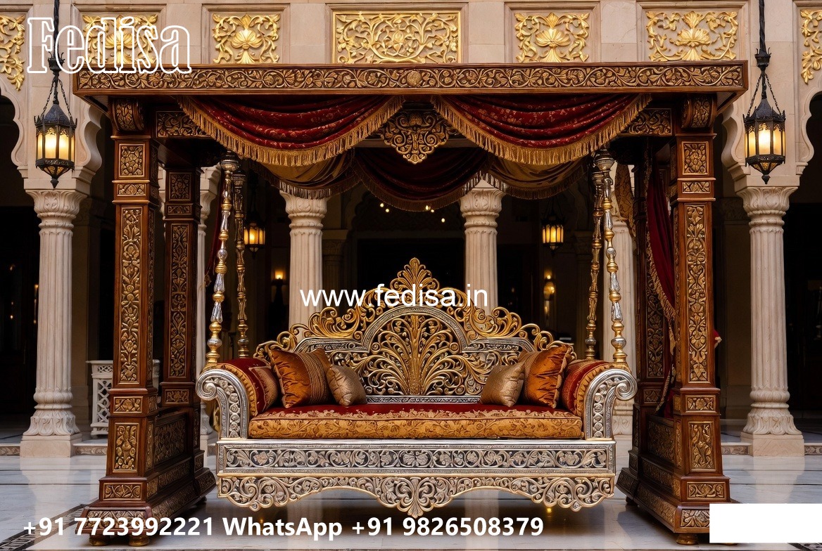 Luxury Wooden Swing Design with Decorative Chains No-1420