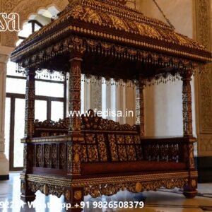 Wooden Swing Design with Elegant Carved Backrest No-1431