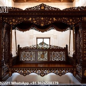 Wooden Swing Design with Artistic Wooden Patterns No-1433