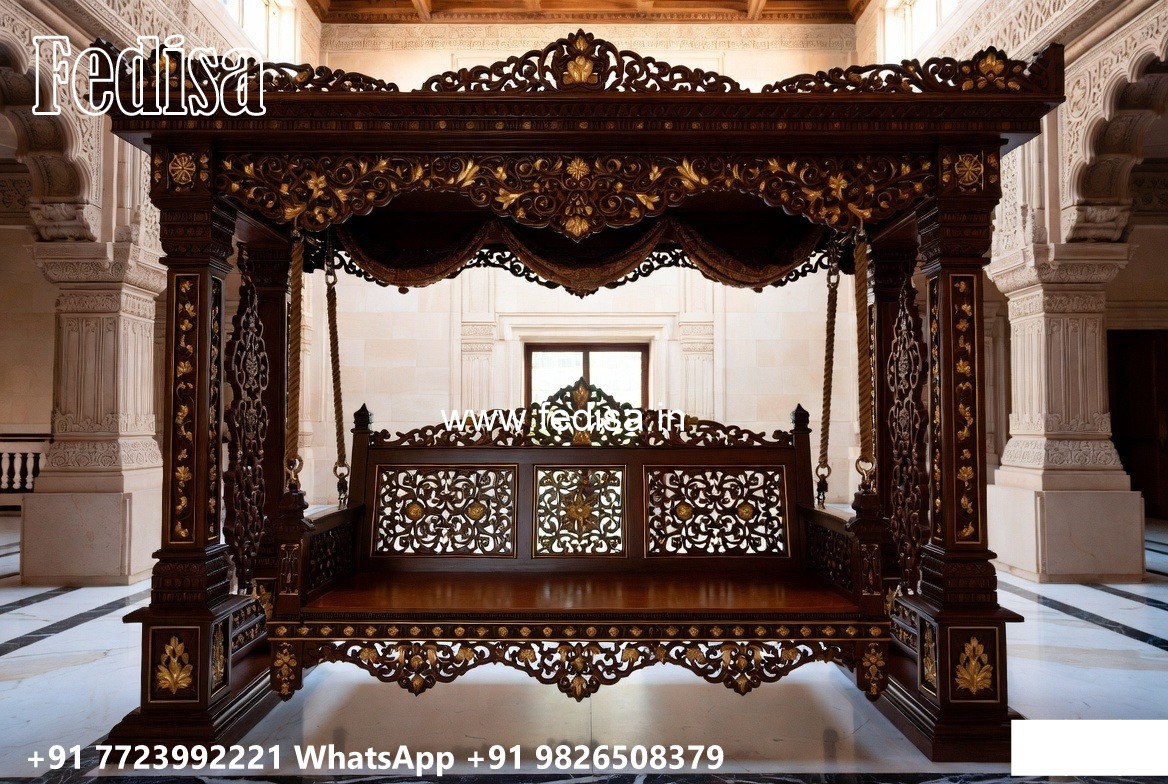 Wooden Swing Design with Artistic Wooden Patterns No-1433