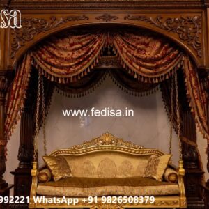 Handcrafted Wooden Swing Design with Royal Elegance No-1441