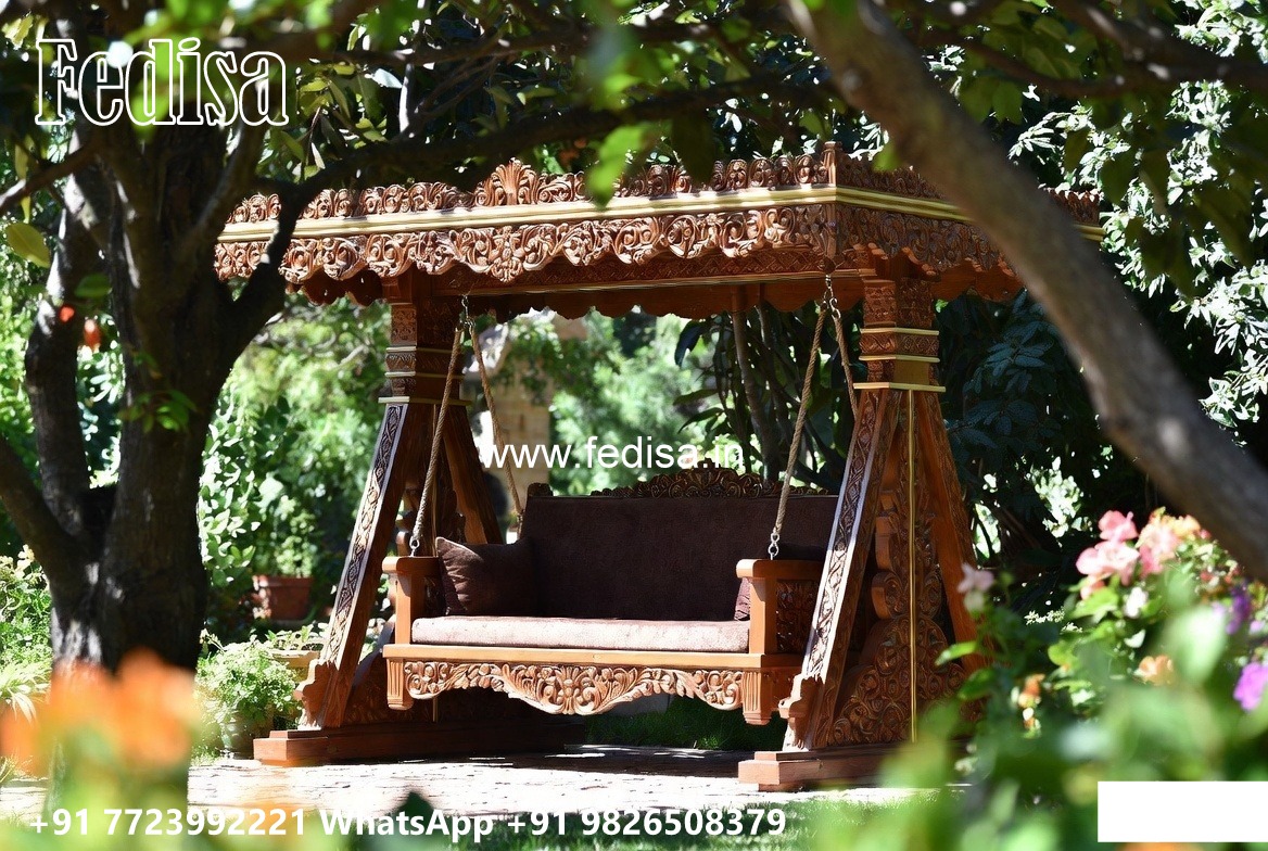 Wooden Swing Design with Elegant Hanging Rope Style No-1447
