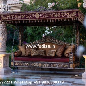 Elegant Royal Swing Design with Handcrafted Wooden Carving No-1652