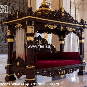 Handcrafted Wood Carving Swing Design for Elegant Living Rooms No-1702