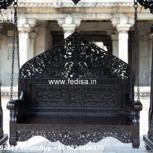 Luxury Wood Carving Swing Design for Indoor Home Decor No-1704