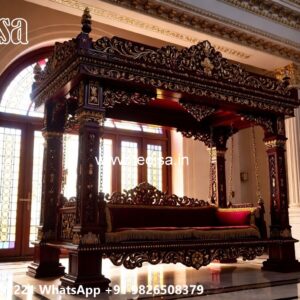 Designer Wood Carving Swing Design for Luxury Villas No-1711