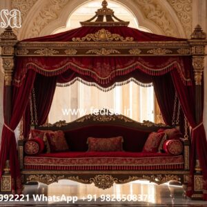 Luxury Wood Carving Swing Design with Brass Chain Style No-1715