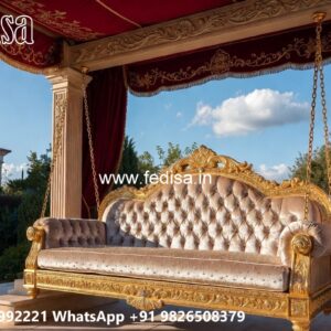 Stylish Wood Carving Swing Design for Premium Living Rooms No-1719