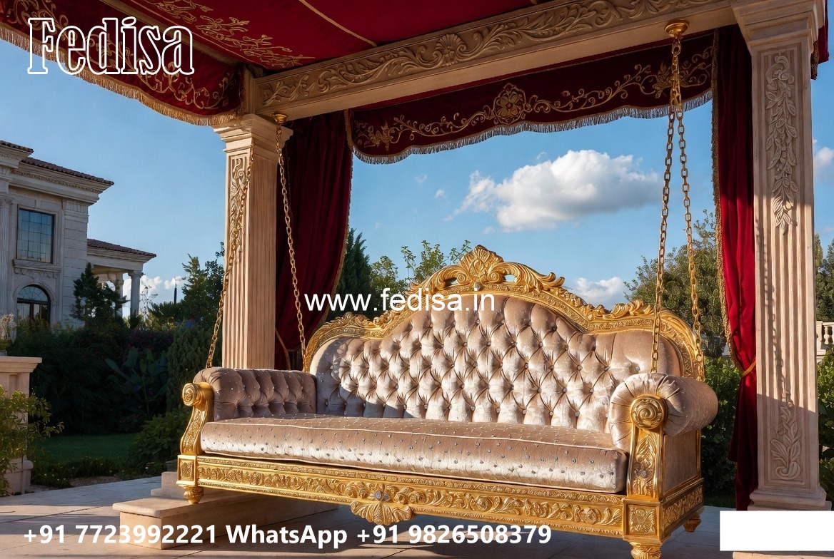 Stylish Wood Carving Swing Design for Premium Living Rooms No-1719