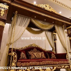 Handcrafted Wood Carving Swing Design with Rich Detailing No-1721