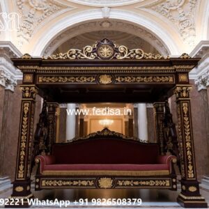 Luxury Wooden Swing Design with Intricate Carving Work No-1723
