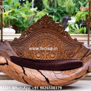Indoor Wood Carving Swing Design with Premium Finish No-1727