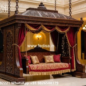 Artistic Wood Carving Swing Design with Traditional Craftsmanship No-1729