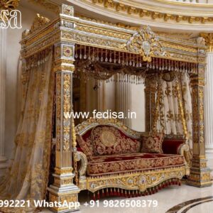 Premium Wood Carving Swing Design with Elegant Curves No-1733