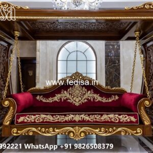 Wood Carving Swing Design with Artistic Floral Motifs No-1736