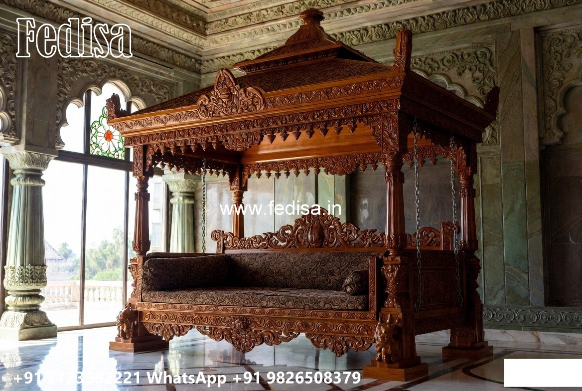 Wood Carving Swing Design with Antique Wooden Texture No-1740