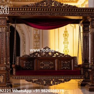 Stylish Wood Carving Swing Design with Traditional Charm No-1744