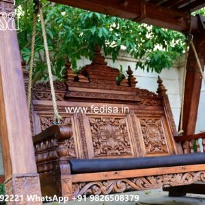 Luxury Wood Carving Swing Design for Relaxing Indoor Spaces No-1749