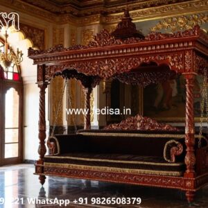 Indoor Wood Carving Swing Design for Comfortable Seating No-1754